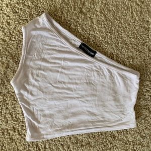 One Shoulder Cropped Tank